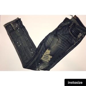 Revolt Dirty Denim Distressed Jeans